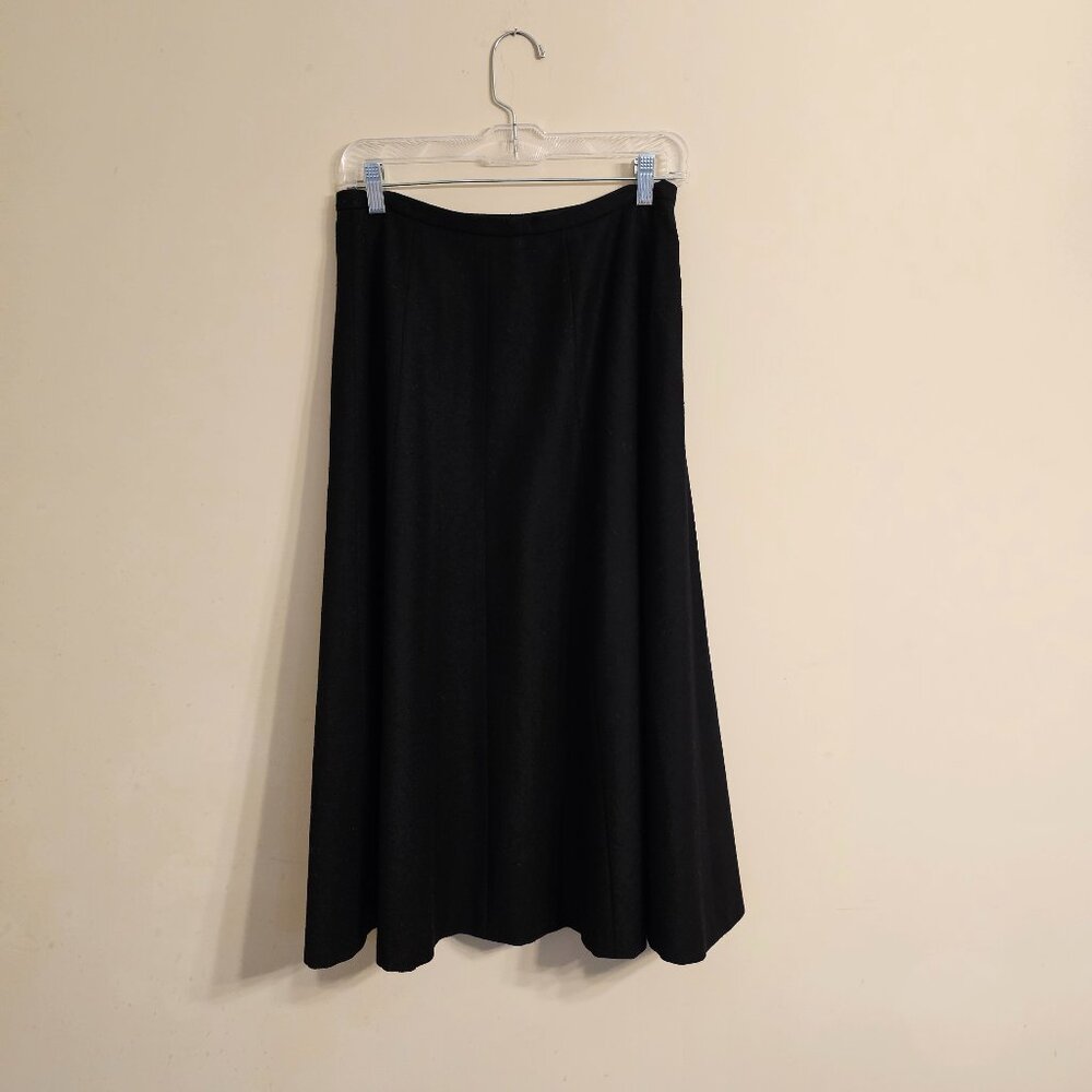 Women's Talbots Petties 95% Wool Full Maxi Skirt Lined‎ Black Size 6